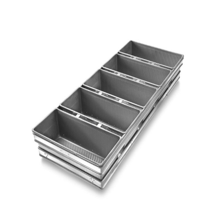 Rk Bakeware China Manufacturer-4 Strap Glazed Aluminized Steel Pullman Loaf Pan/ Tank Loaf Pan/Vienna Loaf Pan/ স্টেইন পুলম্যান রুটি প্যান/ ট্যাঙ্ক রুটি প্যান/ভিয়েনা রুটি প্যান