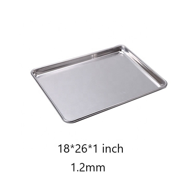 26 দ্বারা 18 ইঞ্চি 1.2mm অ্যালুমিনিয়াম খাদ বেকিং প্যান অ্যালুমিনিয়াম খাদ বেকিং ট্রে অ্যালুমিনিয়াম চুলা ট্রে বেকিং ওভেন ট্রে