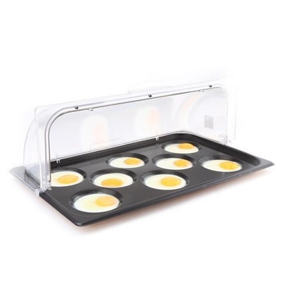Rk Bakeware China-Gastronorm Gn 1/1 অ্যালুমিনিয়াম ননস্টিক বেকিং ট্রে 530X325 মিমি ডিমের জন্য 8 ছাঁচ সহ
