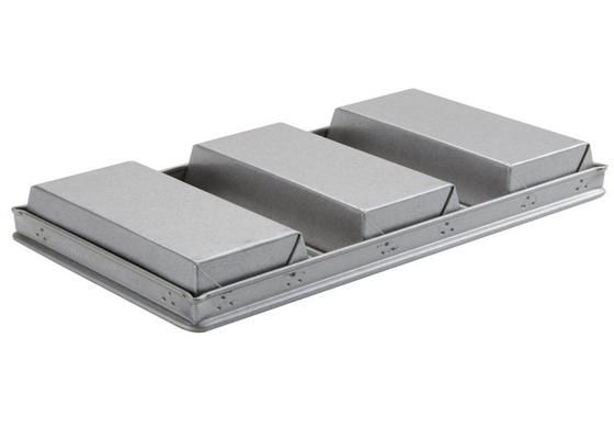RK Bakeware China Foodservice NSF 4 স্ট্র্যাপস পুলম্যান রুটি প্যান, অ্যালুমিনিজড স্টীল রুটি প্যান স্যান্ডউইচ বক্স