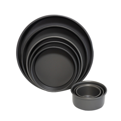 Rk Bakeware China-49025 গ্লাসযুক্ত অ্যালুমিনিজড স্টিল গোলাকার কেক প্যান/ চিজ কেক/পাউন্ড কেক প্যান