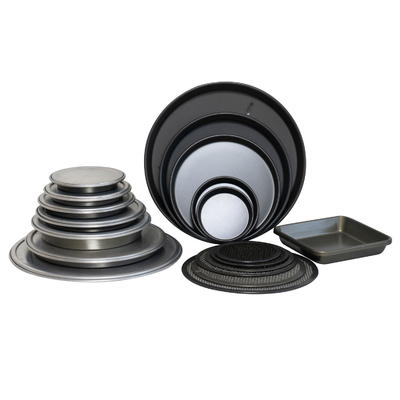 Rk Bakeware China-49025 গ্লাসযুক্ত অ্যালুমিনিজড স্টিল গোলাকার কেক প্যান/ চিজ কেক/পাউন্ড কেক প্যান
