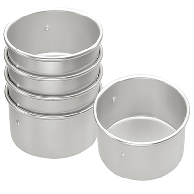 Rk Bakeware China-49025 গ্লাসযুক্ত অ্যালুমিনিজড স্টিল গোলাকার কেক প্যান/ চিজ কেক/পাউন্ড কেক প্যান