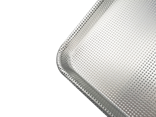 26 x 18 ইঞ্চি 1.2mm ছিদ্রযুক্ত ধাতু ট্রে ছিদ্রযুক্ত সমতল বেকিং শীট ছিদ্রযুক্ত অ্যালুমিনিয়াম শীট তারের-ইন-রিম শীট ট্রে