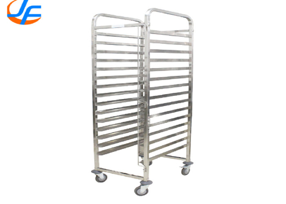 RK Bakeware China- 20 প্যান এন্ড লোড স্টেইনলেস স্টীল বান / শীট প্যান র্যাক - একত্রিত