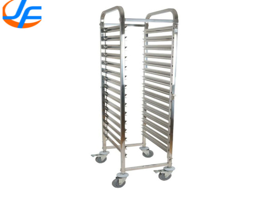 RK Bakeware China- 20 প্যান এন্ড লোড স্টেইনলেস স্টীল বান / শীট প্যান র্যাক - একত্রিত