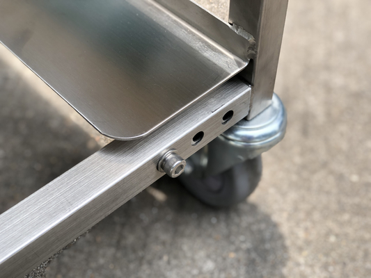 RK Bakeware China-Mackies Flatpack Z Frame Nesting Stainless Steel Trolley For Bakery Production (বাকরি উৎপাদনের জন্য স্টেইনলেস স্টীল ট্রলি)